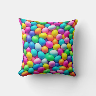 Coussin Oeuf de Pâques aux couleurs vives/Printemps