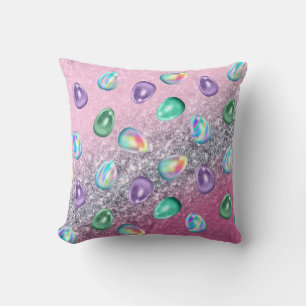 Coussin Oeuf de Pâques Pink Violet Tie Tee Parties scintil