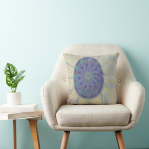 Coussin Oeuf décoratif coloré d'art Abstrait sur l'ambre d