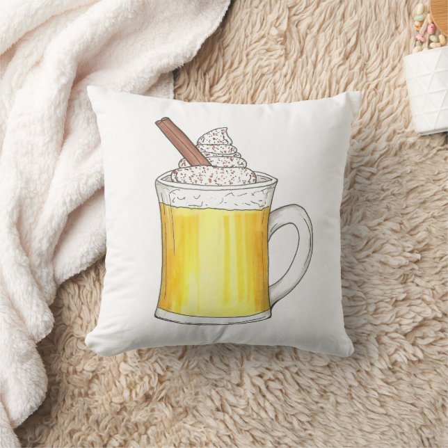 Coussin Oeuf Nog Eggnog Noël Vacances d'hiver Boisson (Couverture)