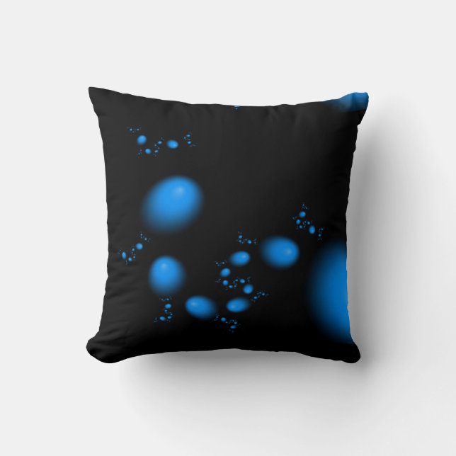 Coussin Oeufs bleus inhabituels conception fractale (Recto)