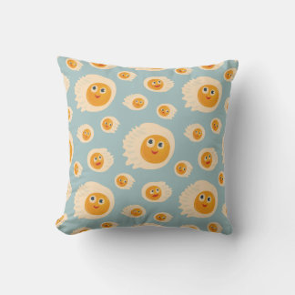 Coussin Oeufs de caricature Motif nourriture mûre