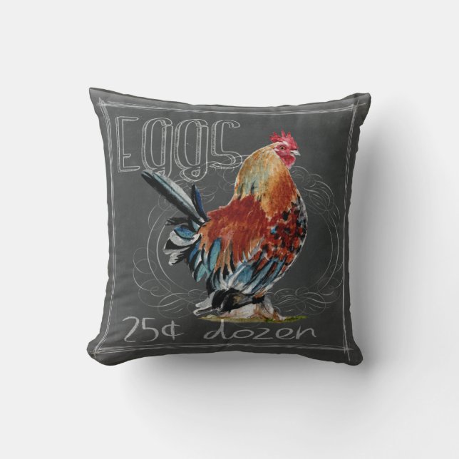 Coussin Oeufs De Coq Sur Paie (Recto)