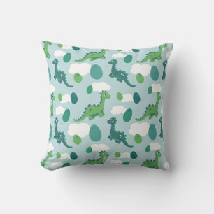 Coussin OEufs de dinosaure dans l'oreiller à jetons bleu b