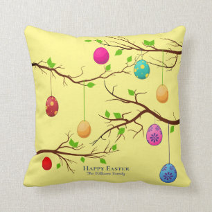 Coussin OEufs de Pâques, Branches des arbres du printemps