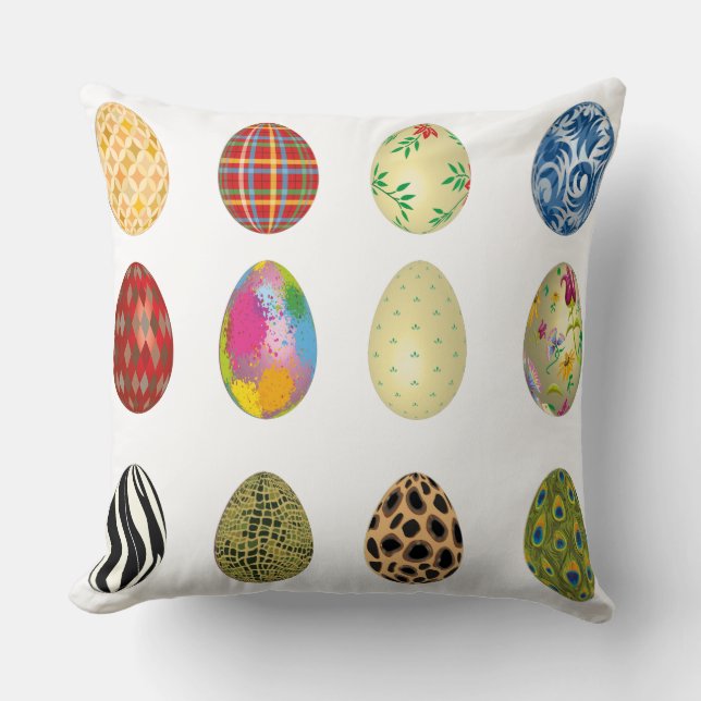 Coussin oeufs de pâques colorés (Recto)