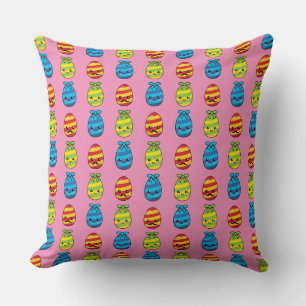 Coussin Oeufs de Pâques de Kawaii avec des rubans