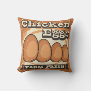 Coussin Oeufs de poulet Retro Vintage
