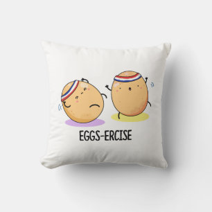 Coussin OEufs se perdent Cute Aerobic Eggs Pun