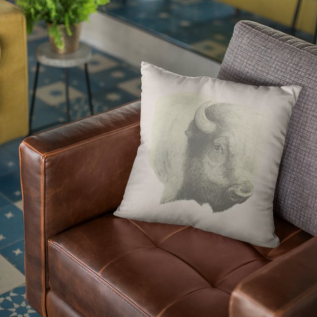 Coussin Oeuvre animale Buffalo Spirit (Créateur téléchargé)