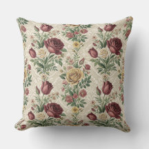 Œuvre d'art à motif floral de rose et de tulipe en