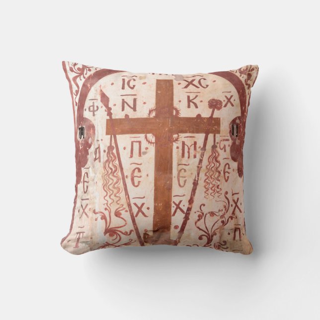 Coussin Œuvre d'art de la Croix Chrétienne (Recto)