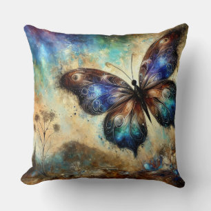 Coussin Œuvre d'art fantastique représentant un papillon c