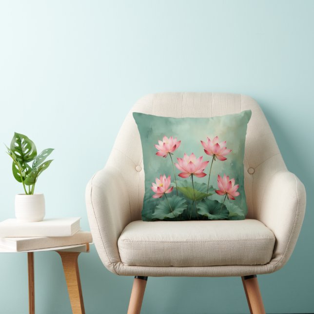 Coussin Œuvre d'art Lotus Rose  (Chaise)