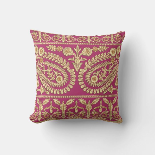 Coussin OEuvre d'art moghol. or antique indien b (Recto)