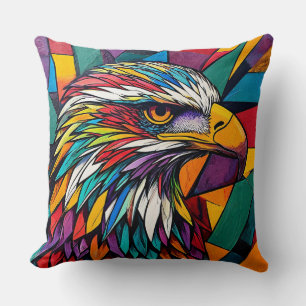 Coussin Œuvre d'art Powerful Eagle Eye aux abstraits vibra