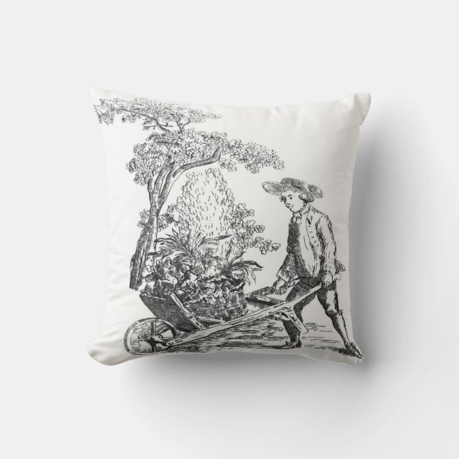 Coussin OEuvre d'art rural antique (Recto)