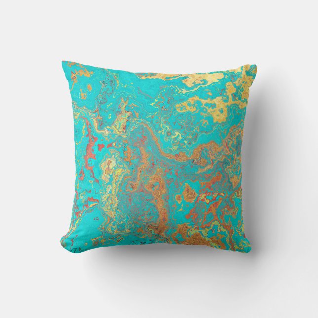 Coussin OEuvre d'or en marbre peint en brosse sèche. ABSTR (Recto)