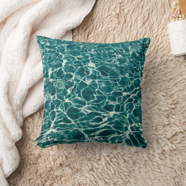 Coussin Oeuvre esthétique - Surface d'eau turquoise serein (Couverture)