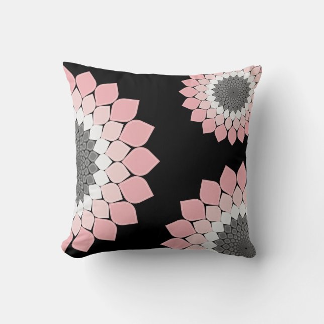 Coussin Oeuvres d'art Mandala rose tendance été et printem (Recto)