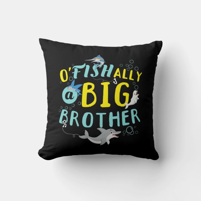 Coussin Officiellement - O'Fishally un grand frère Pun (Recto)