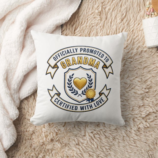 Coussin Officiellement promue grand-mère (Couverture)
