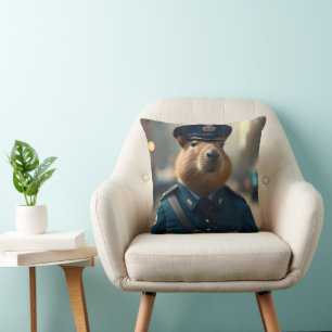 Coussin Officier Capybara : Garder la paix,
