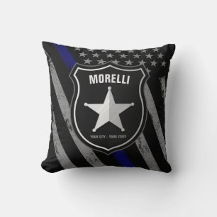 Coussin Officier de police Shérif Cop Flag