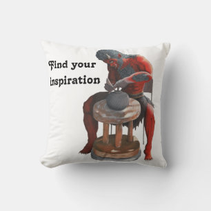 Coussin Ogre Fabriquant Japonais Poterie Imaginaire Jeter 