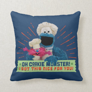 Coussin Oh Cookie Monster ! J'Ai Compris Ça Bien Pour Toi