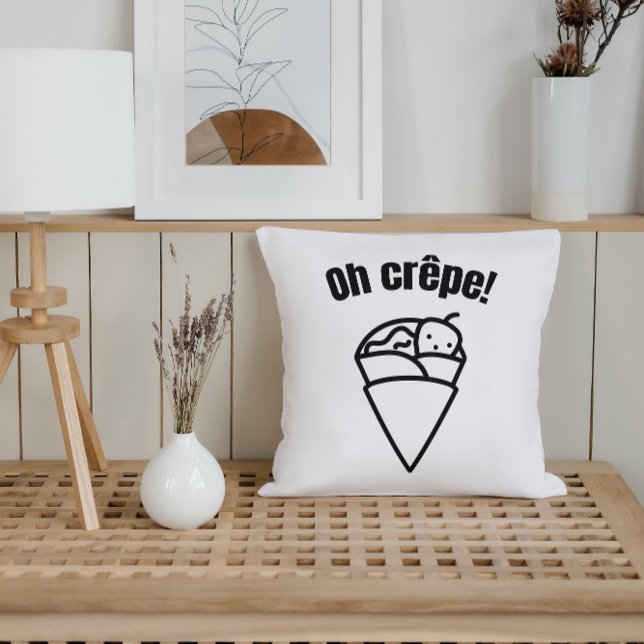 Coussin Oh crêpe ! Drôle Mette (Créateur téléchargé)