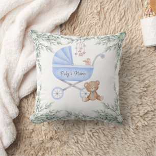 Coussin Oh garçon poussette bébé et mobile personnalisée