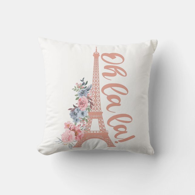 Coussin Oh La La - Tour Eiffel Paris France (Recto)