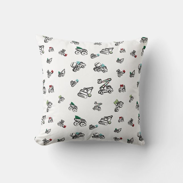Coussin Oh les camions de Noël (Recto)