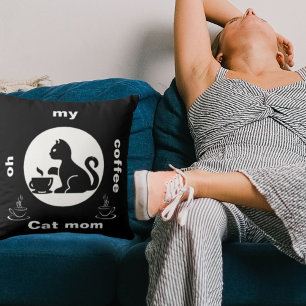 Coussin Oh My Coffee Cat Maman Amusante Mignonne Cool mode