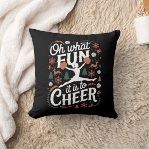 Coussin Oh Quelle Joie De Soutenir Noël De Cheerleading La