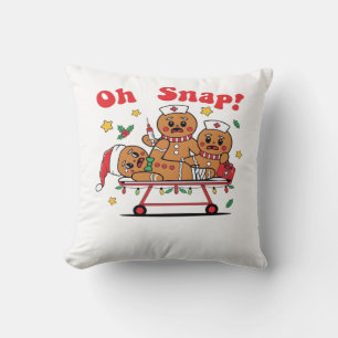 Coussin Oh Snap Infirmière École Pain d'Épice Noël Classiq