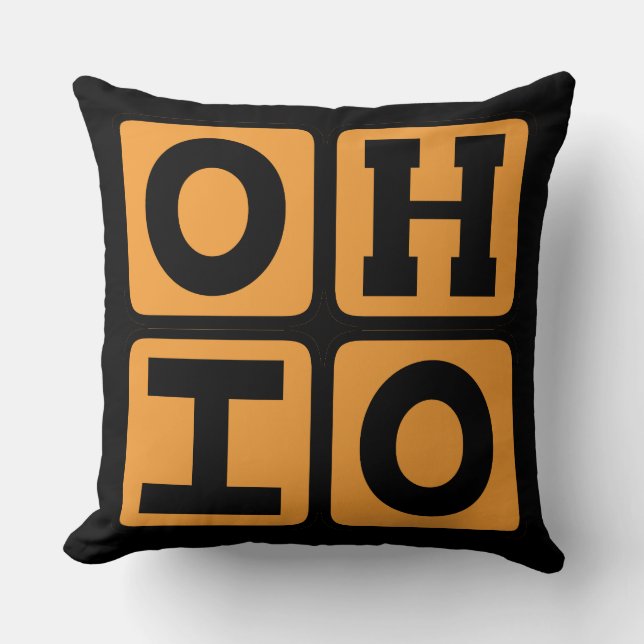 Coussin OHIO State Ohioan Buckeye USA Cincinnati Cleveland (Recto)