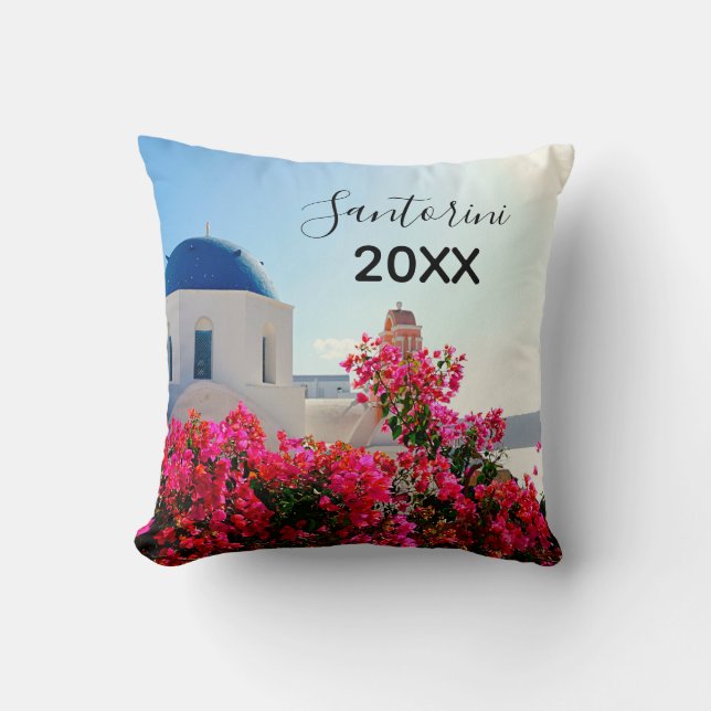 Coussin Oia Santorini, Grèce Photographie   (Recto)