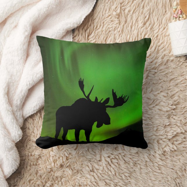Coussin Oie à aurore verte boréale, Alaska (Couverture)