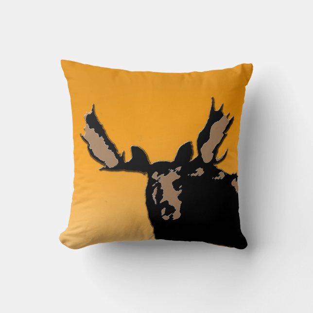 Coussin Oie au coucher du soleil - Art original de la faun (Recto)