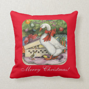 Coussin Oie de Noël