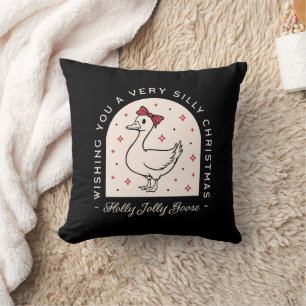 Coussin Oie stupide drôle animal de ferme Noël
