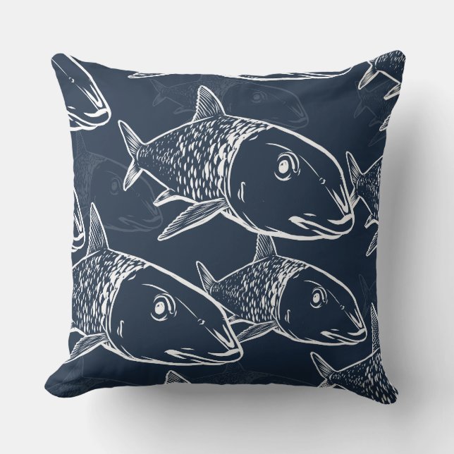 Coussin Oio - motif d'estampille hawaïenne (Recto)