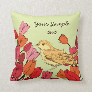 Coussin Oiseau Arrière - plan Jeu d'oreillers dessinés à l