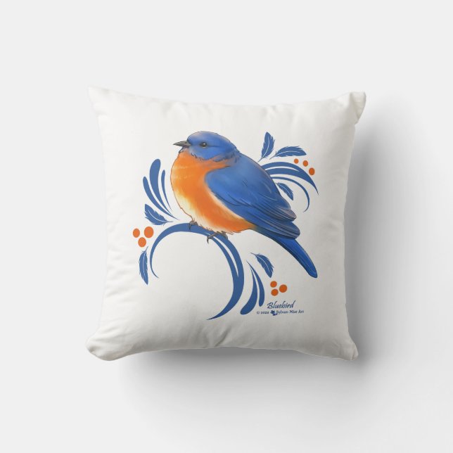 Coussin Oiseau bleu (Recto)
