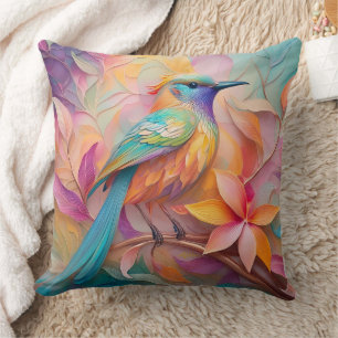 Coussin Oiseau Chanson Violet Gorge Fantastique
