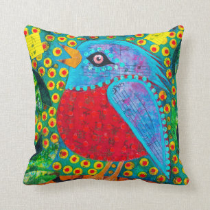 Coussin Oiseau-chanteur du matin et orteil tacheté