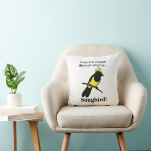 Coussin Oiseau chanteur Mésange Oiseau Drôle Ornithologie