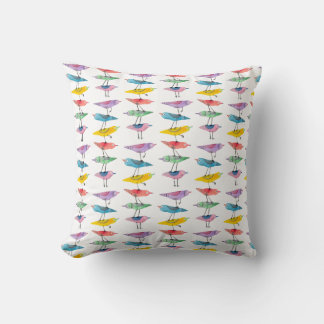 Coussin Oiseau coloré empilé